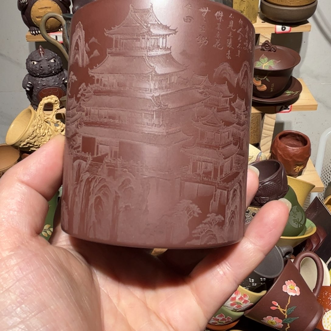 紫砂茶杯宜兴紫砂主人杯
