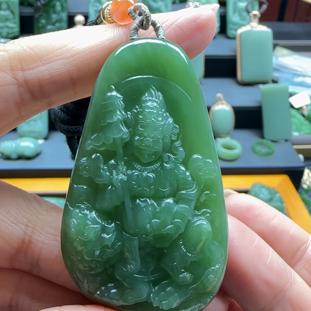 和田玉（碧玉）吊坠(不含链)未镶嵌