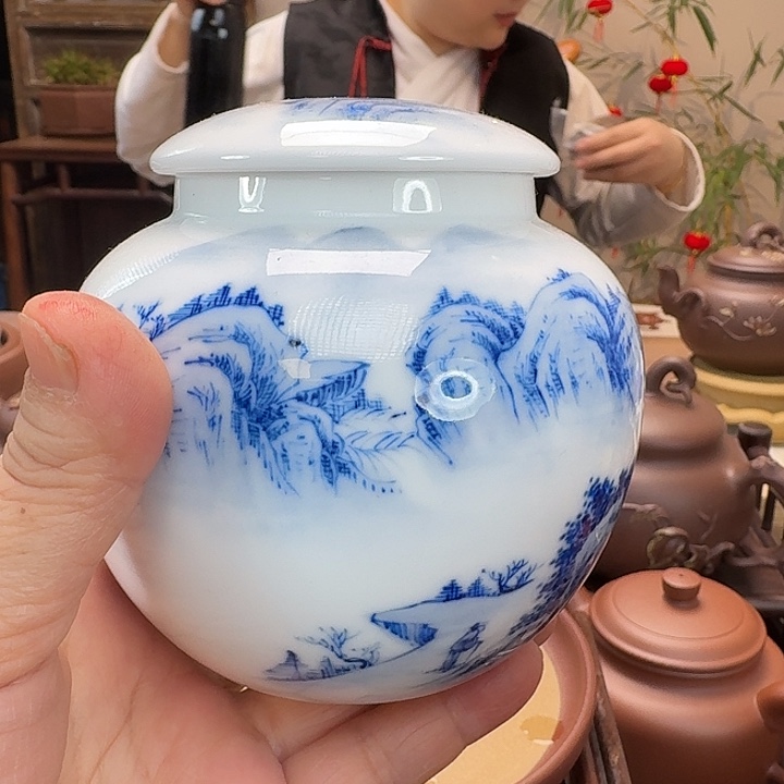 紫泥茶壶全手工制作景德镇茶叶罐