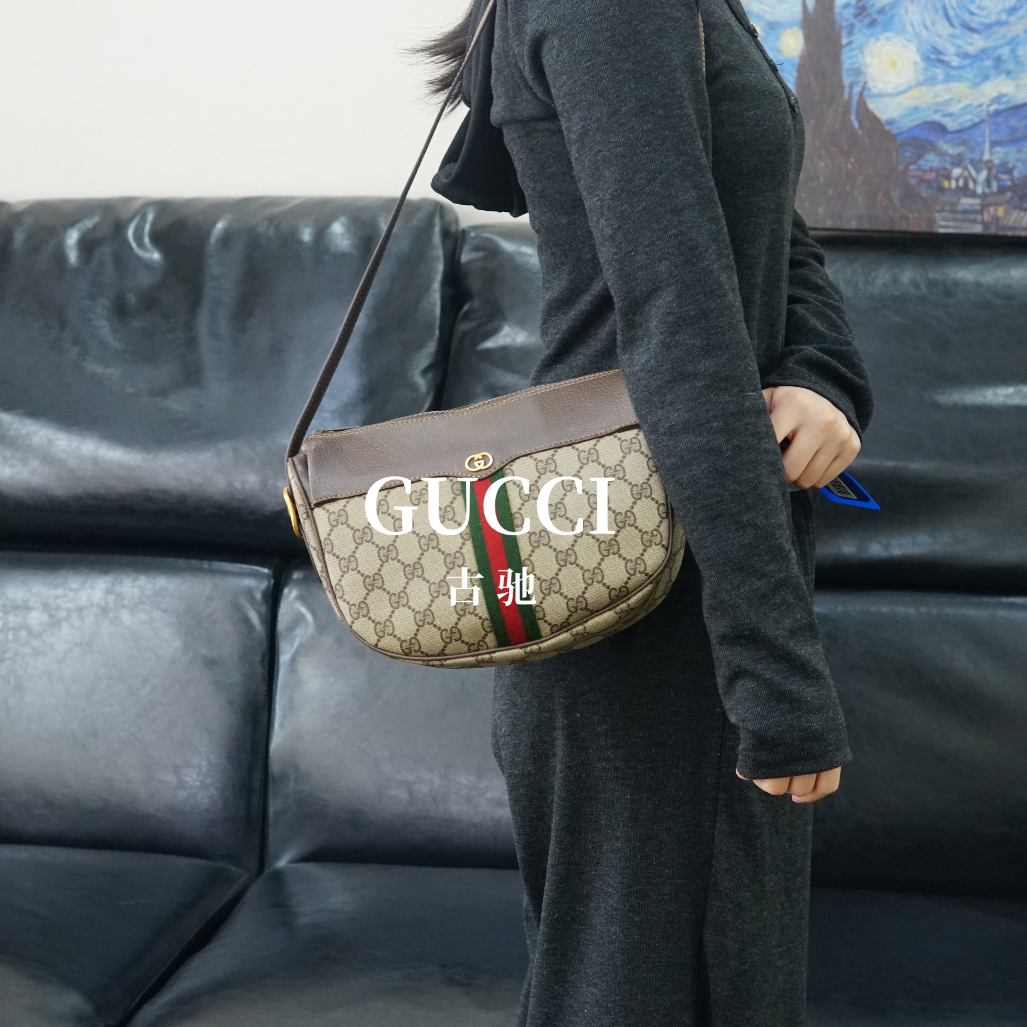 95新 GUCCI/古驰 老花斜挎包/JJ03105213/5213