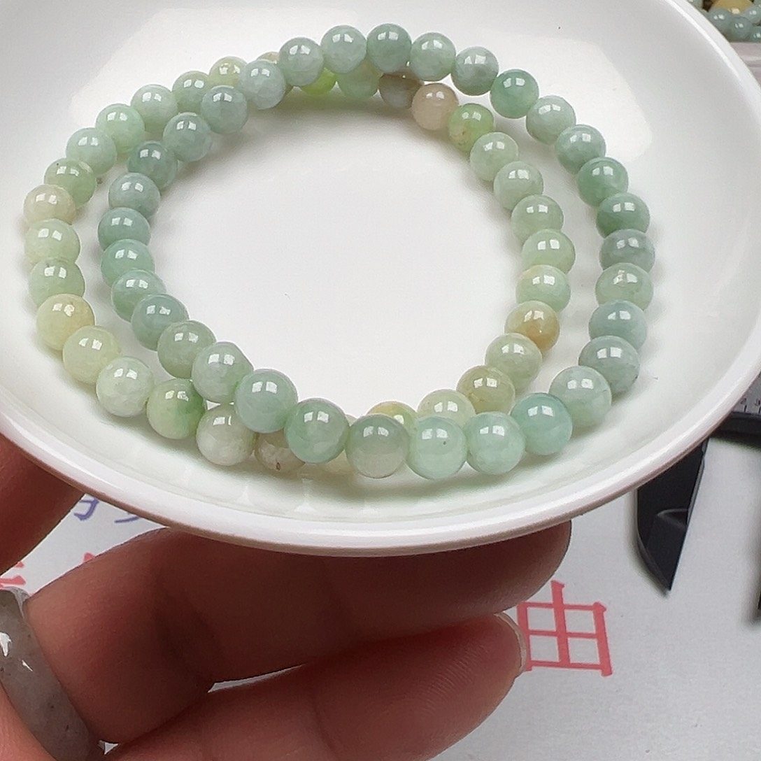 翡翠手链未镶嵌微**间货主老华