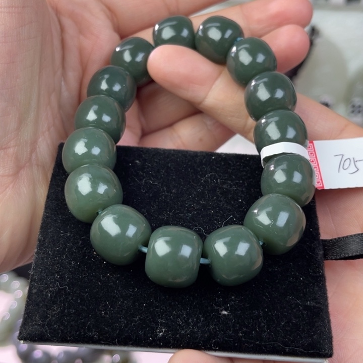 和田玉手串未镶嵌施***七