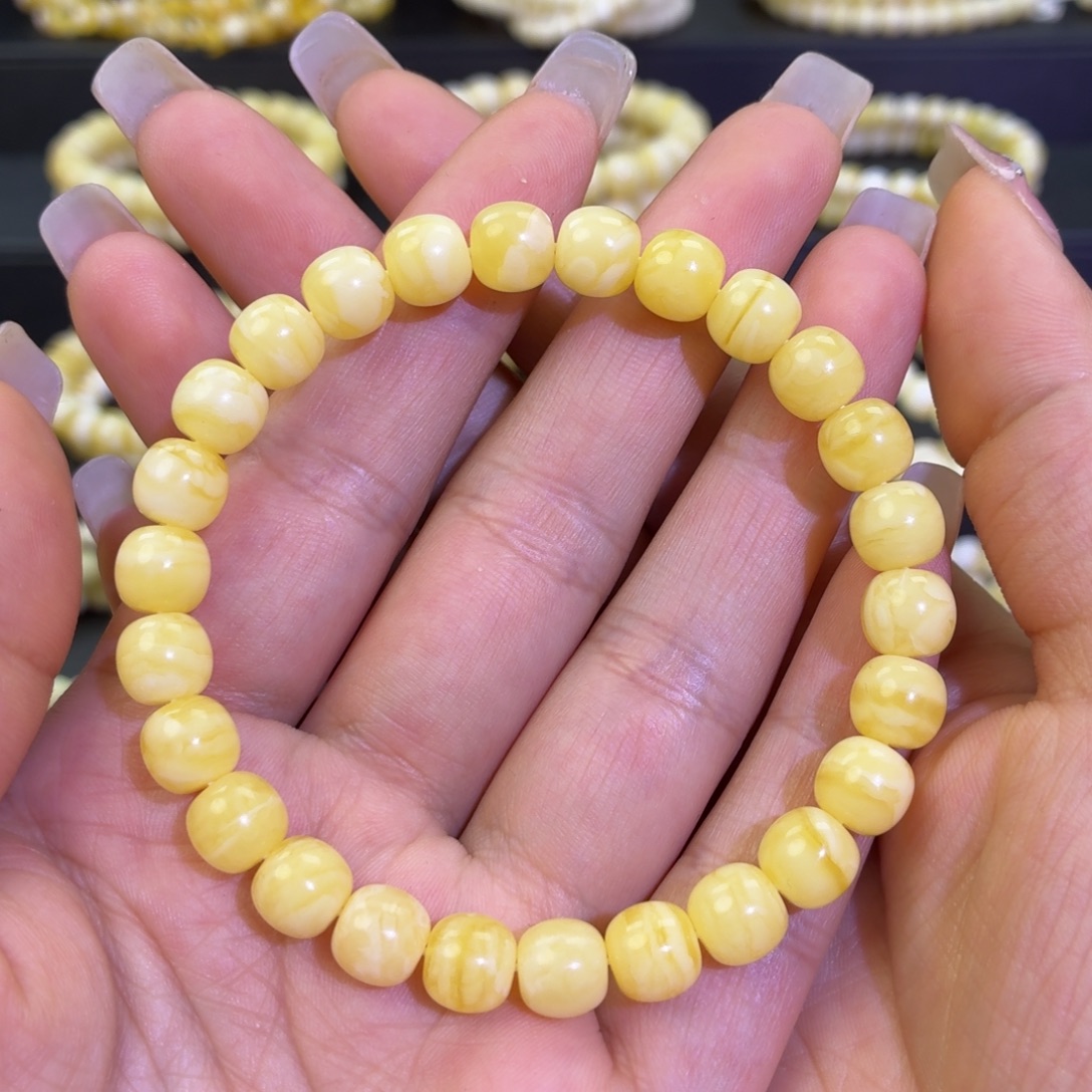 未镶嵌琥珀手链浓蜡8