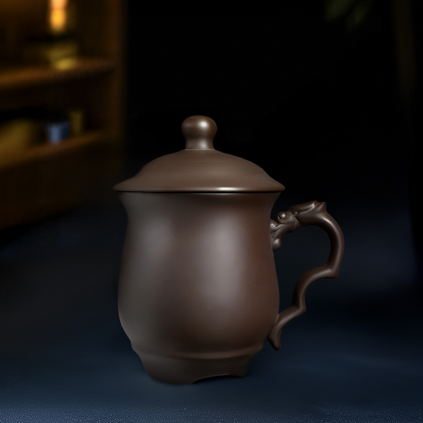 大容量紫砂茶杯带盖家用办公主人杯