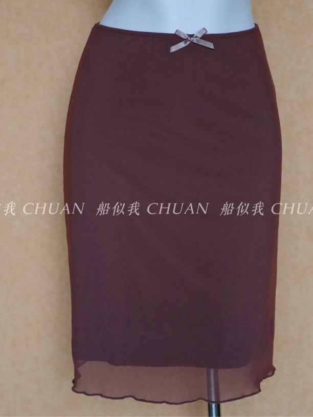 【船似我CHUAN】 是气质女人啊  百搭高腰网纱半身裙17245