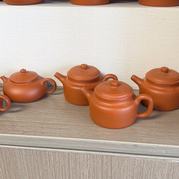 紫砂茶壶红黄泥德钟