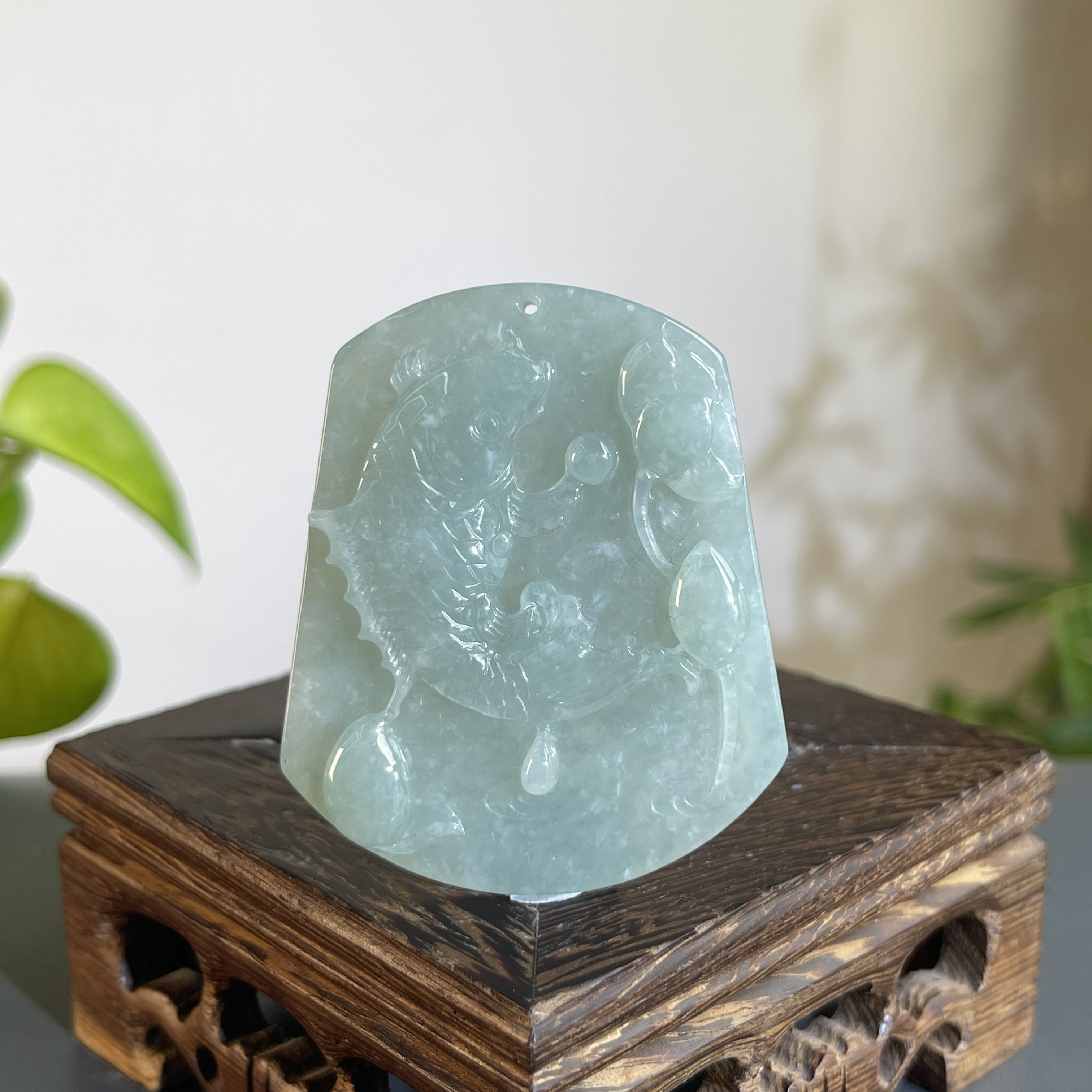 JCB16-25    天然缅甸A货翡翠   年年有余