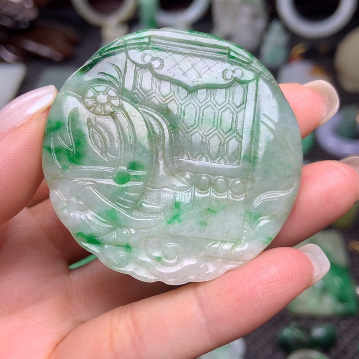 翡翠挂件未镶嵌清