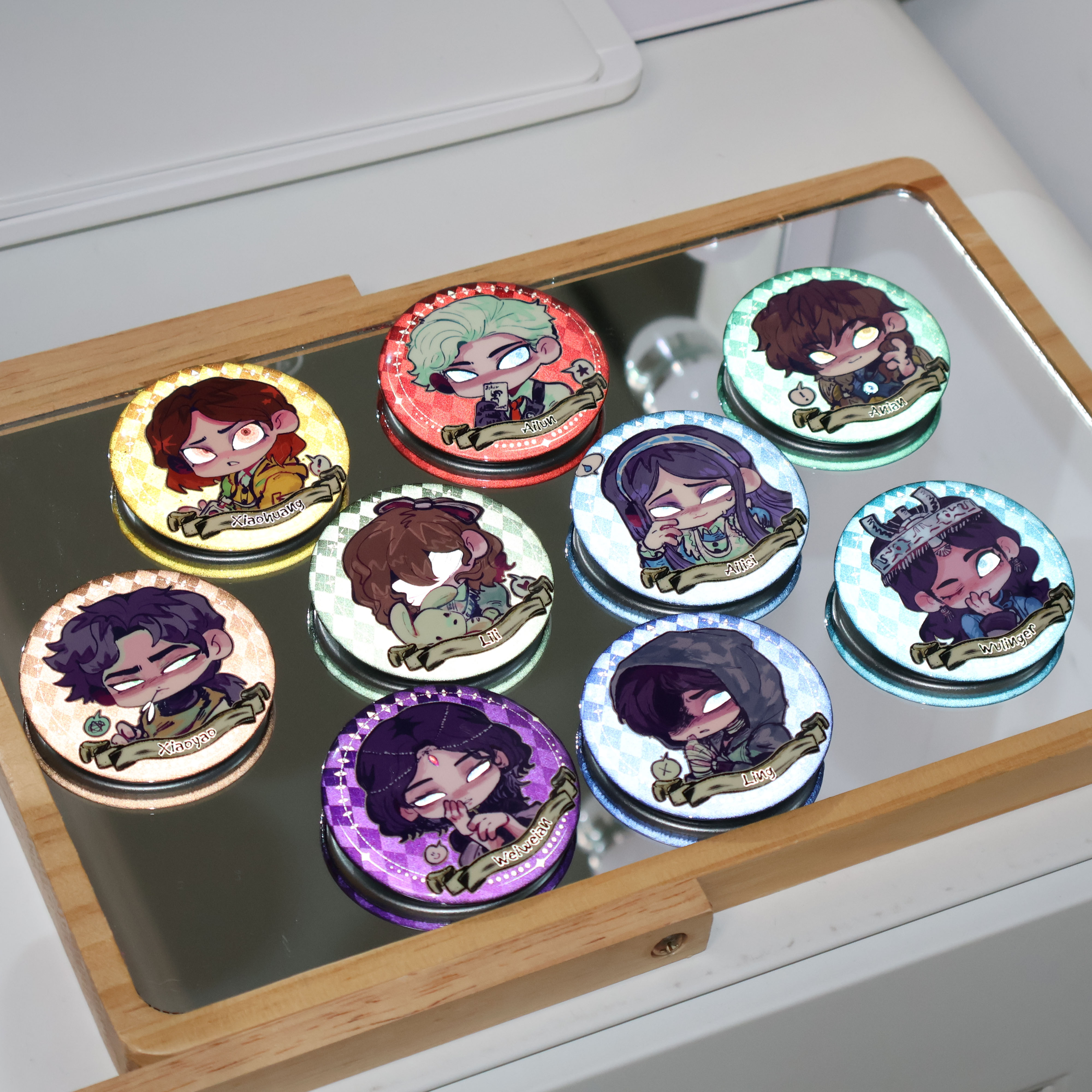 超自然行动组一只萌双闪反光大吧唧同人马口铁周边角色徽章收藏品