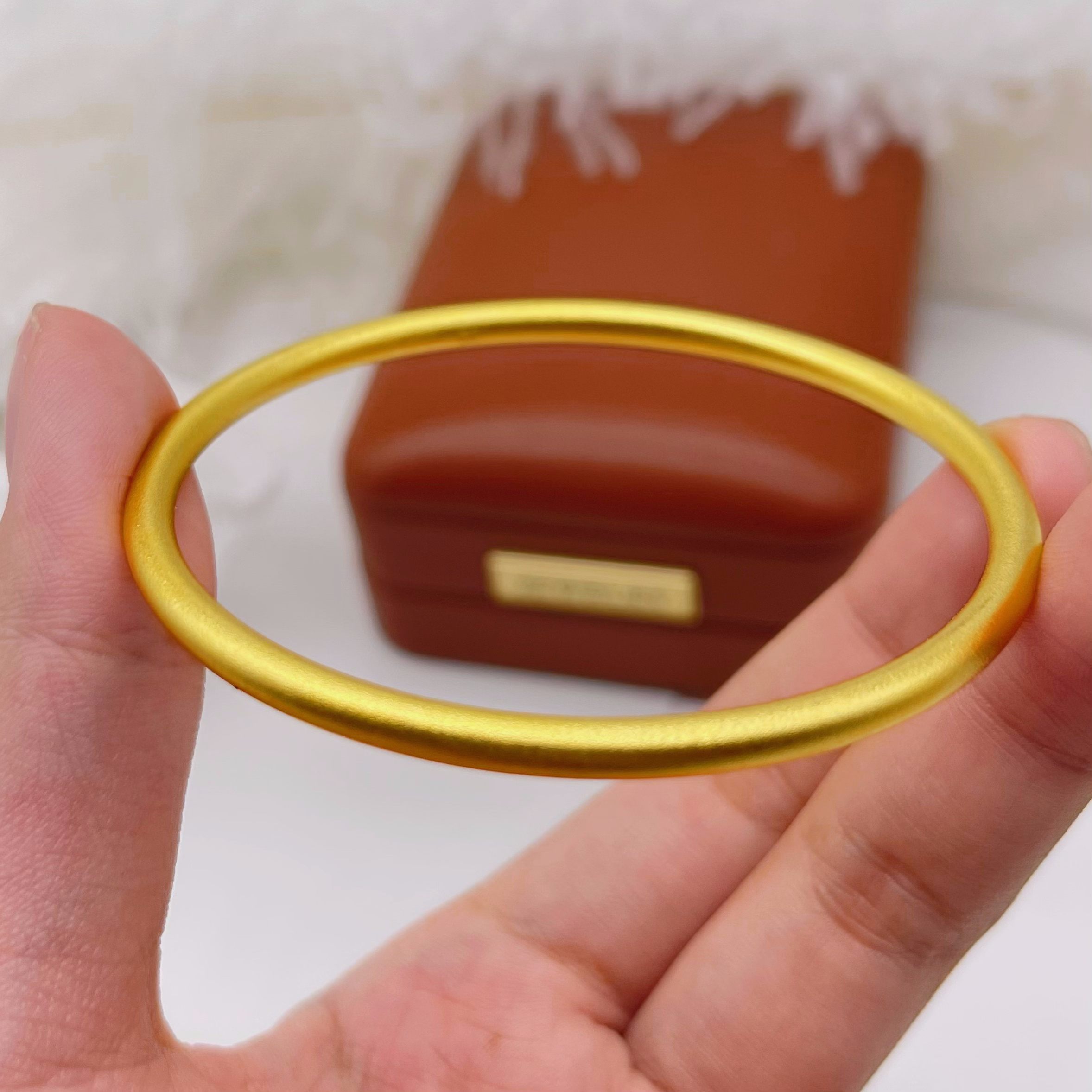 足银手镯 足银手镯古法磨砂经典素圈手镯百搭