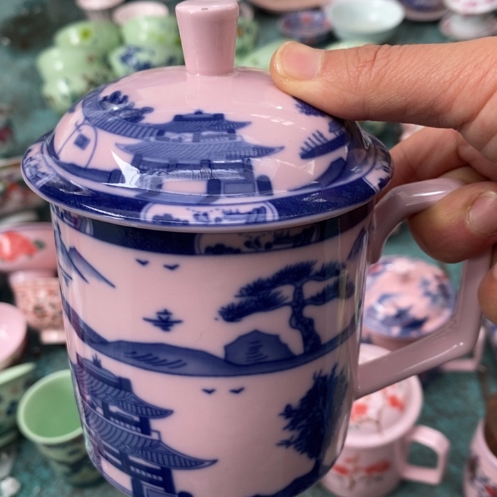 摆件陶红稀土梧桐直筒办公杯
