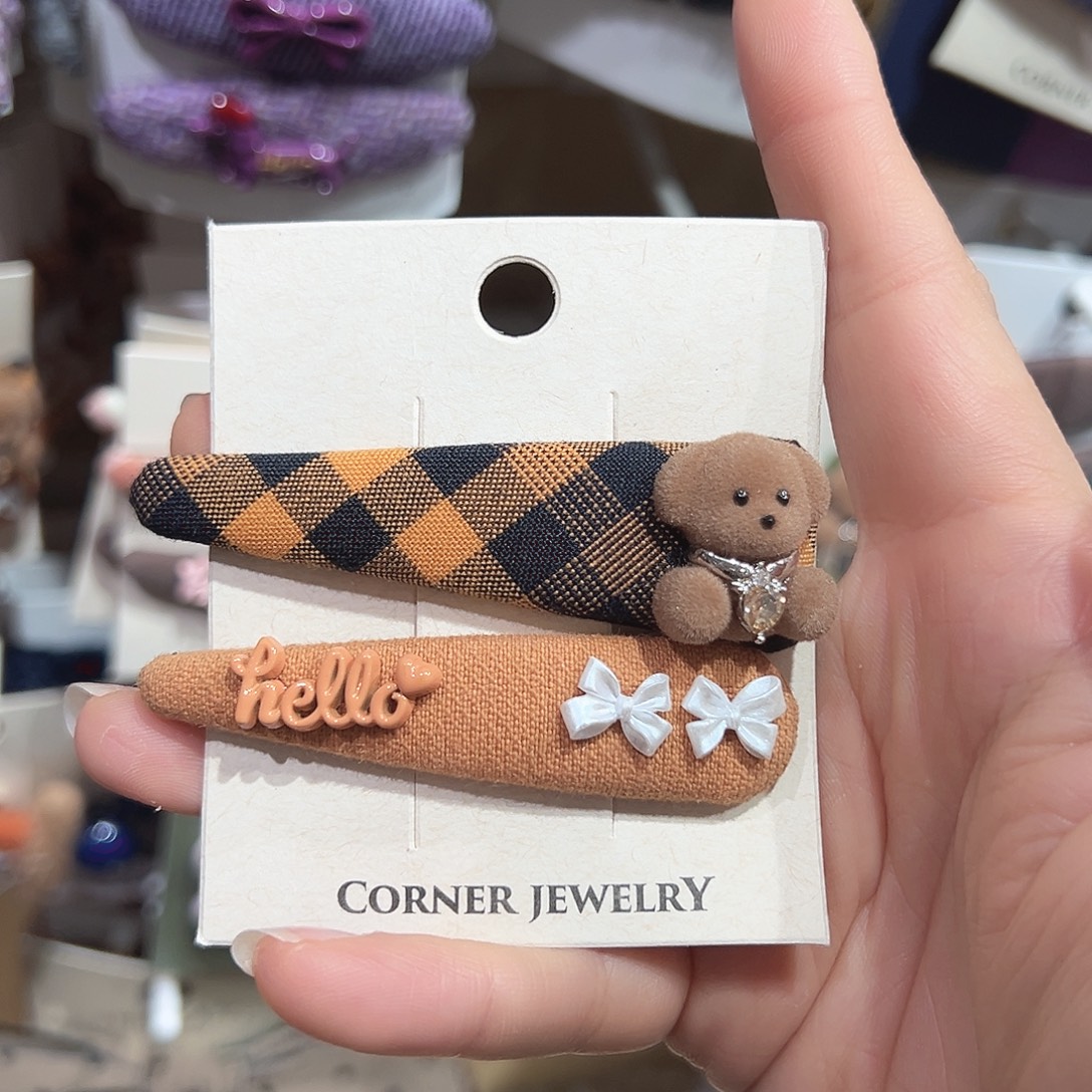 非金属橘色小狗掰掰夹