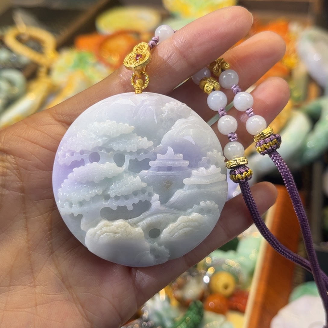 翡翠颈饰未镶嵌待编款