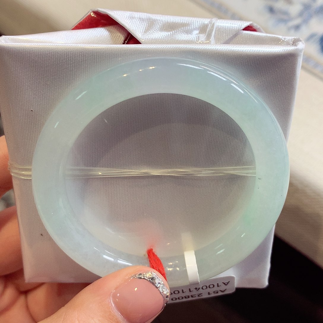 翡翠手镯未镶嵌5号圆条77