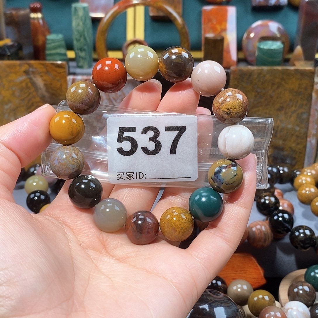 硅化玉天然北票硅化玉手串未镶嵌天然北票硅化玉手串