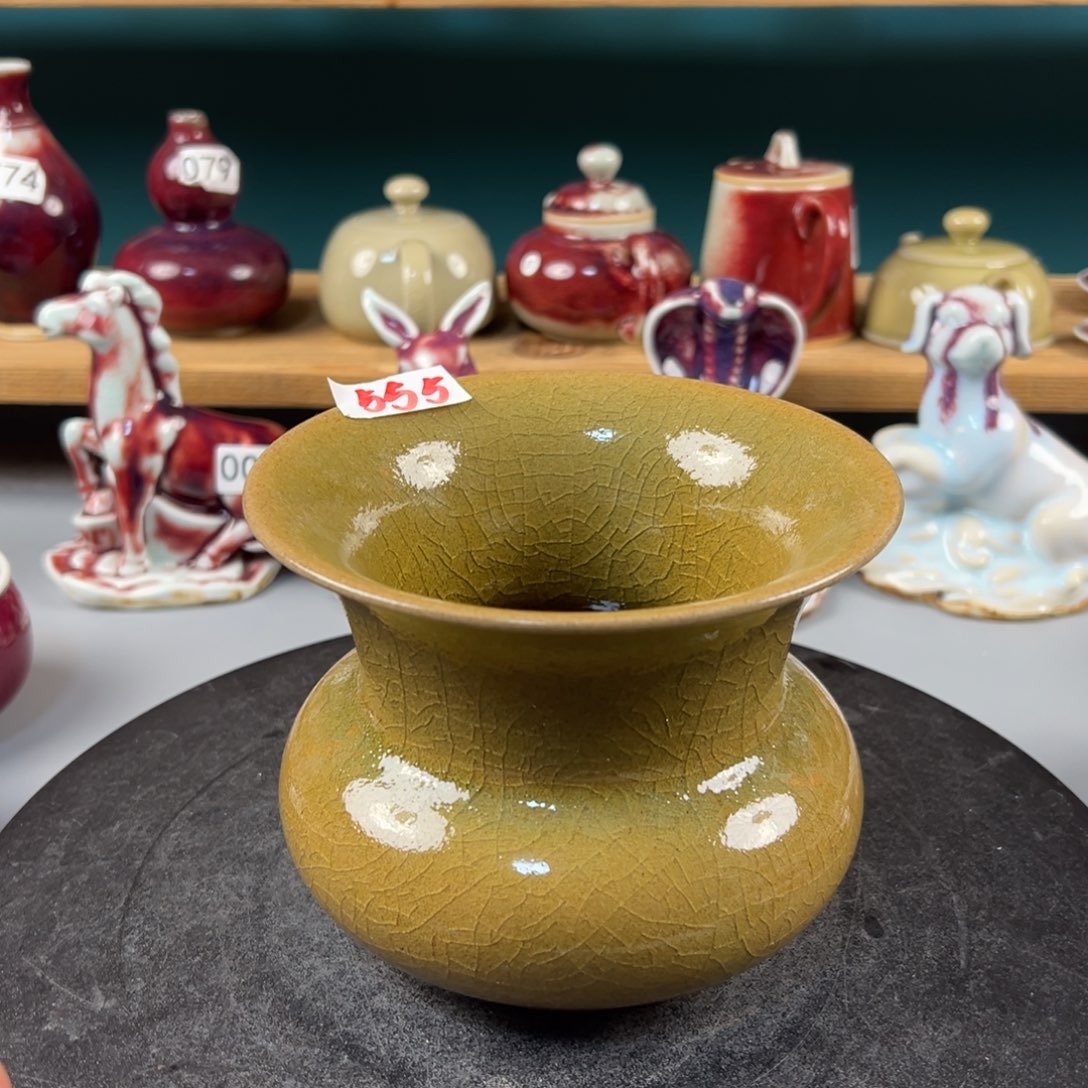 瓷片全品无暇渣斗纯手工