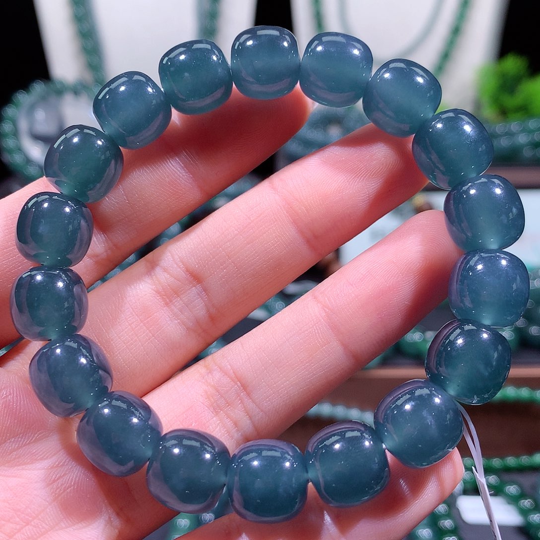 翡翠未镶嵌手链天然a货翡翠手串11.8