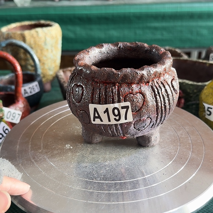 内口7高9粗陶手工