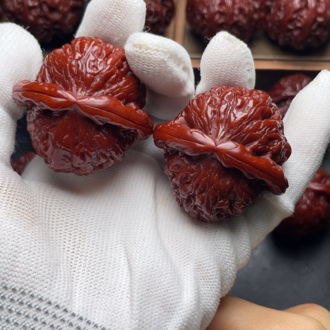 吊坠文玩核桃白狮子