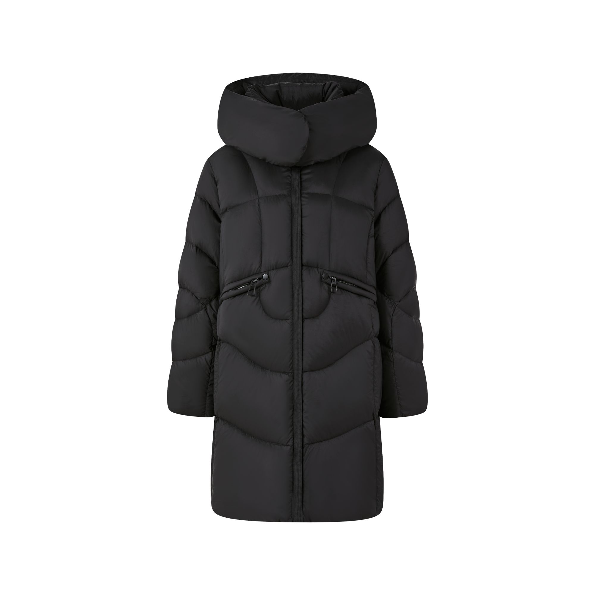 2025新款90绒连帽女款中长款冬季御寒时尚保暖羽绒服6660