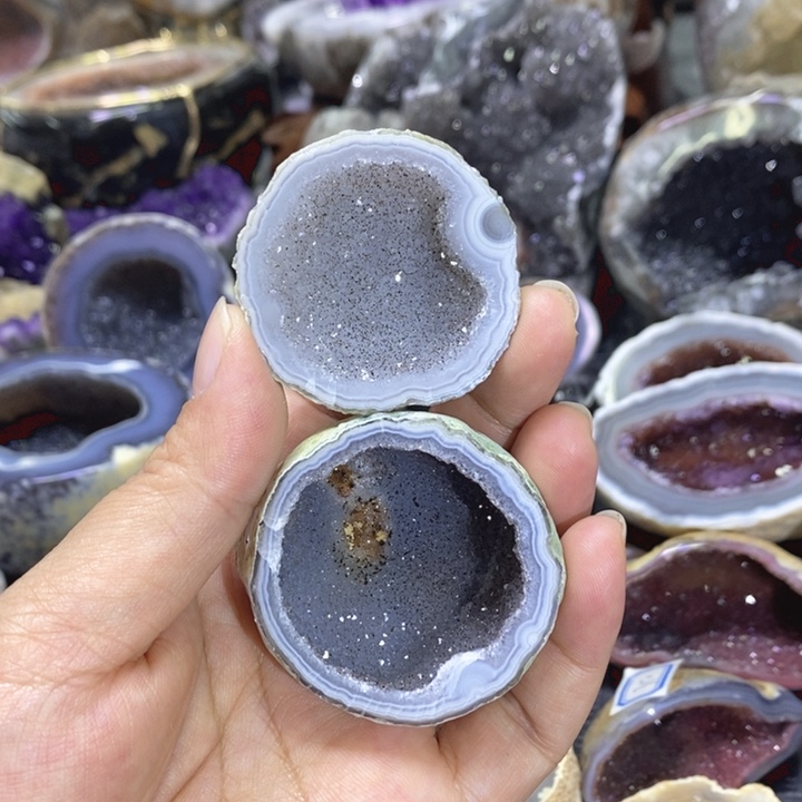 未镶嵌珠宝半成品水晶小盆盆