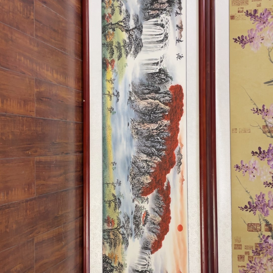 国画带框尺寸48*163厘米