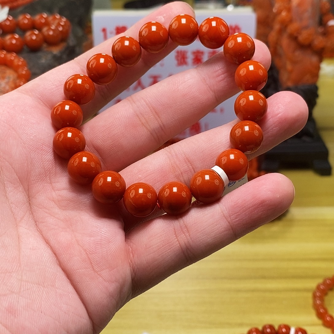 南红玛瑙未镶嵌手链