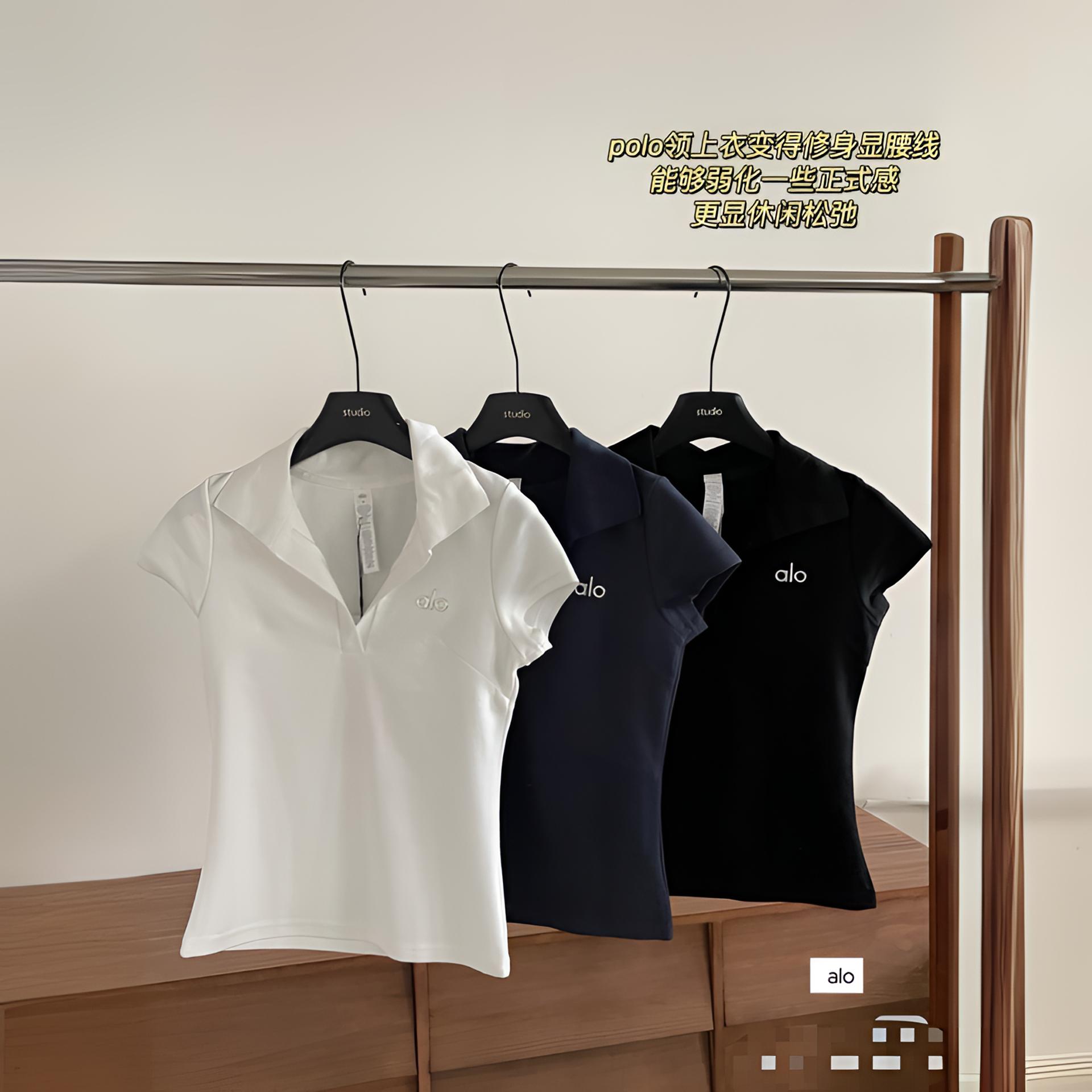 【Alo】短袖显瘦POLO领短袖