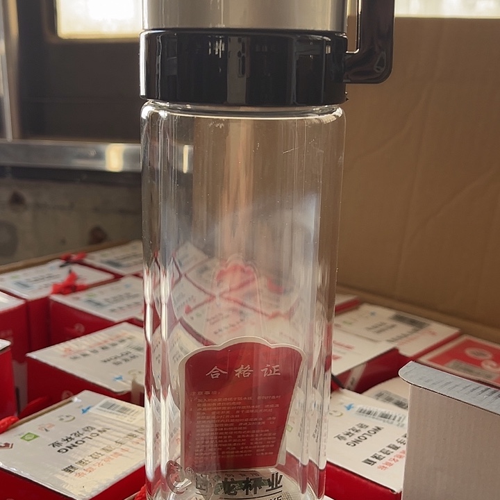 玻璃卧龙双层玻璃杯提环