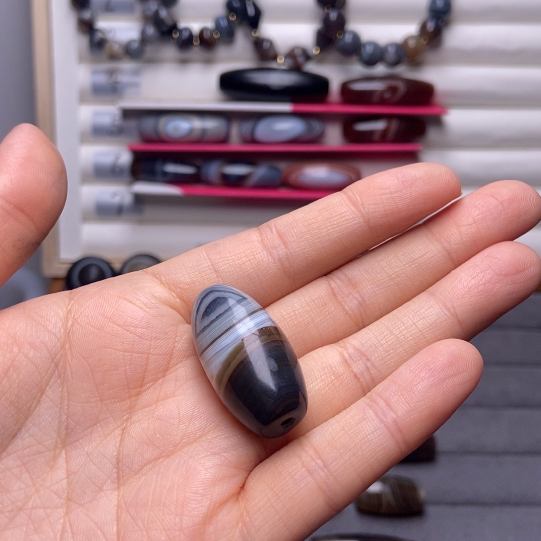 大***痕玛瑙/玉髓合金颈饰