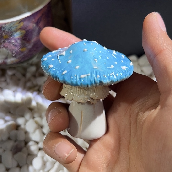 手工蘑菇香插盖置