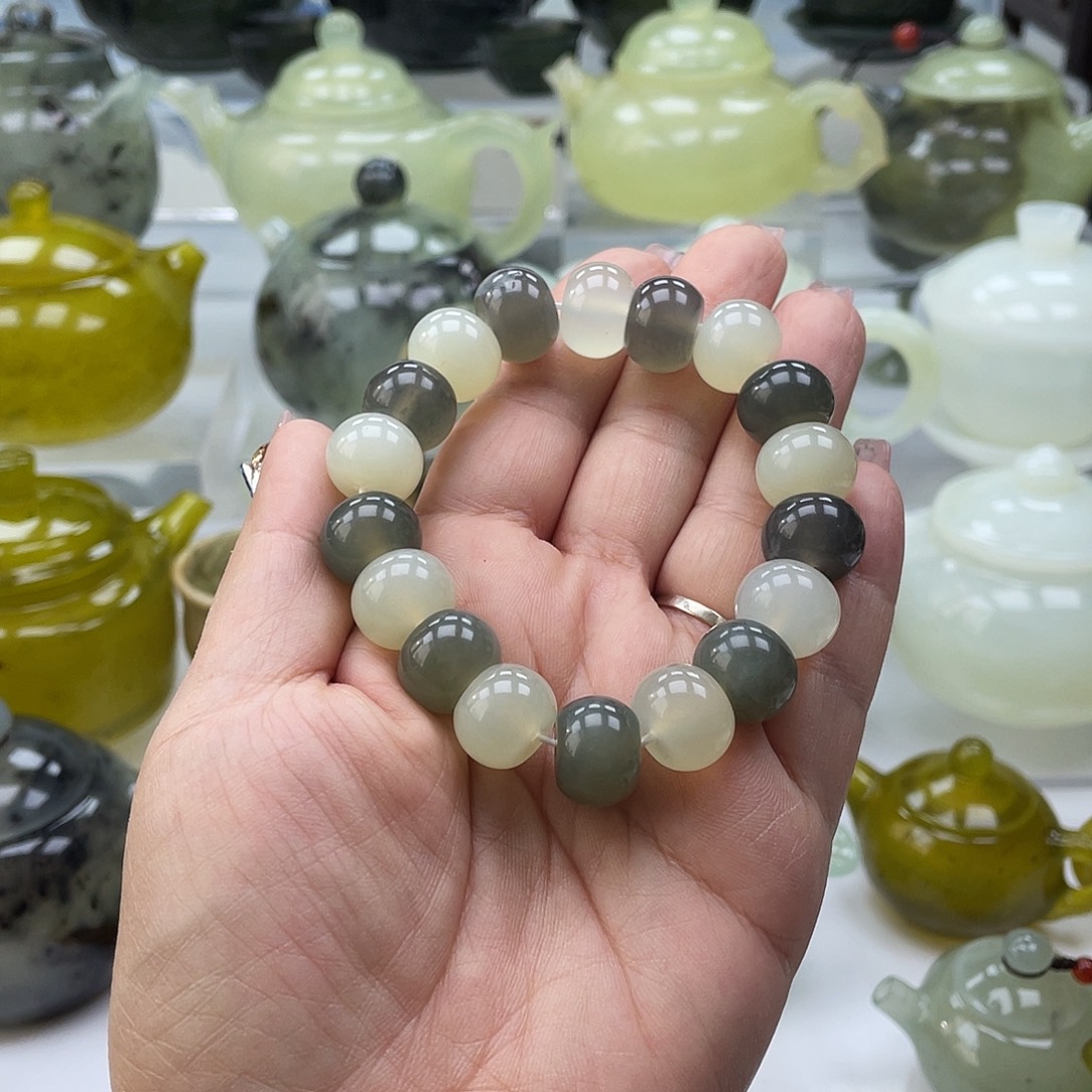 蛇纹石玉未镶嵌手链