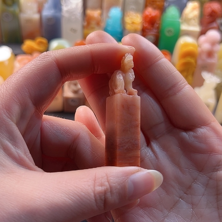 老挝石印石手工定制1.2厘米，包刻字