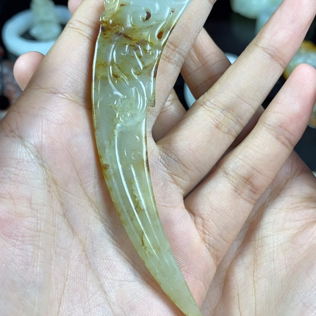 和田玉未镶嵌挂件財*