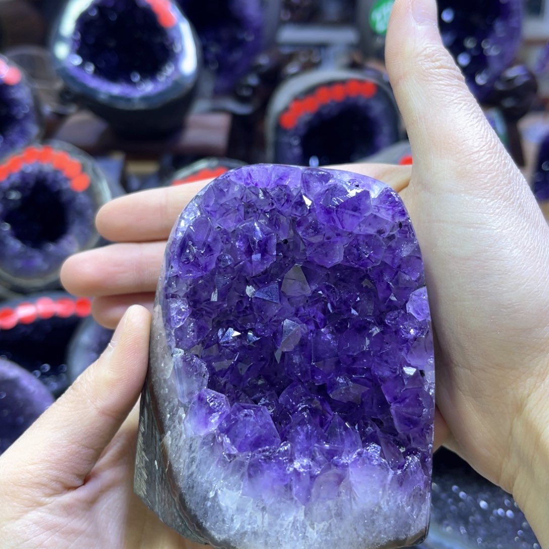 紫晶摆件未镶嵌紫水晶