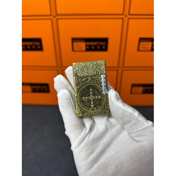 朗声充气打火机时尚康斯坦丁雕刻金属砂轮明火点烟器高档设计B