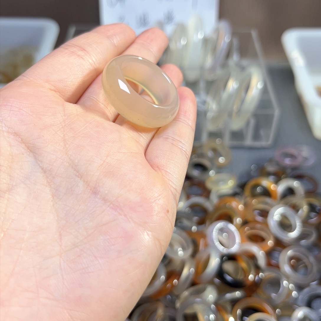 合金戒指玛瑙/玉髓星*