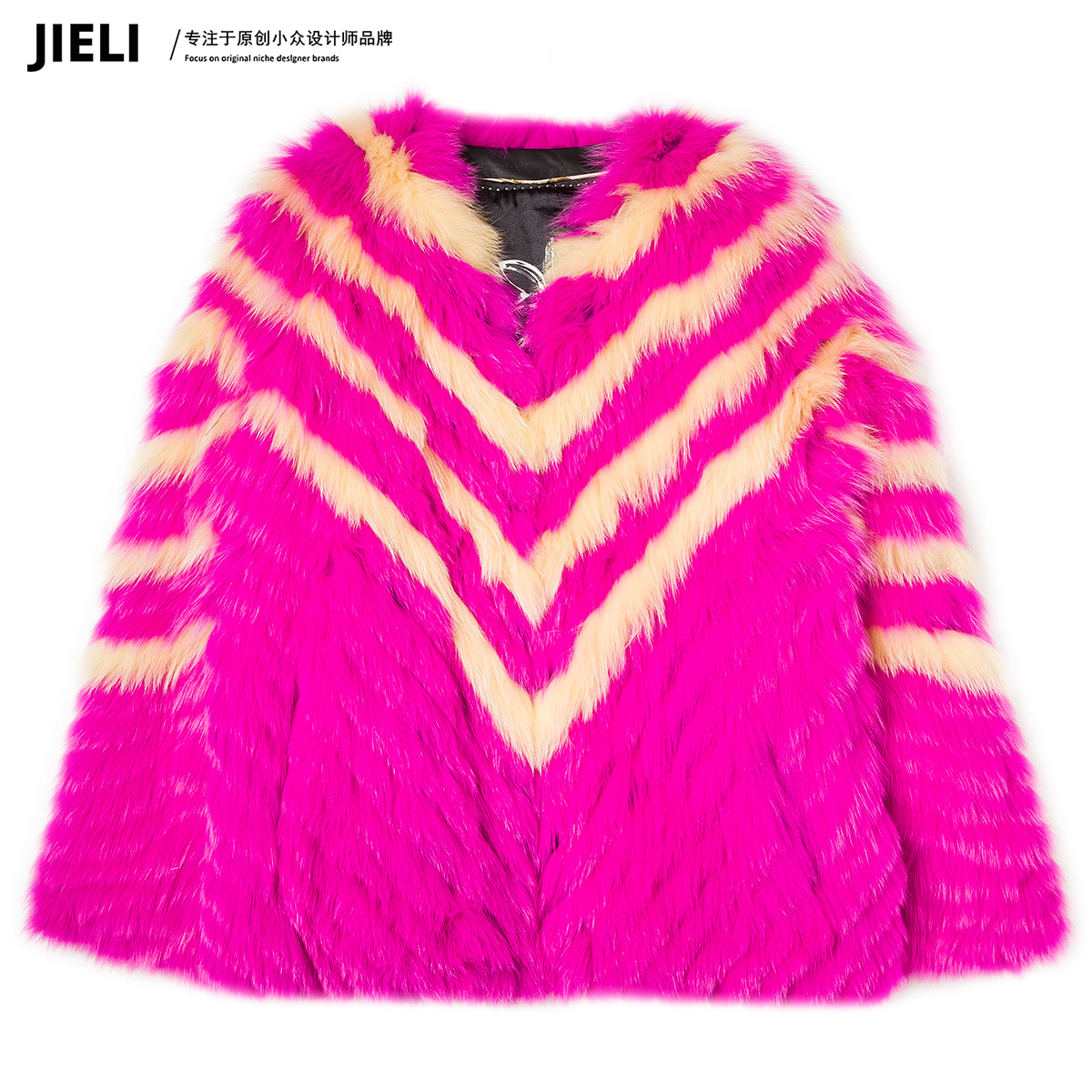 JIE LI/街力原创小众设计师秋冬短款草草外套女W509