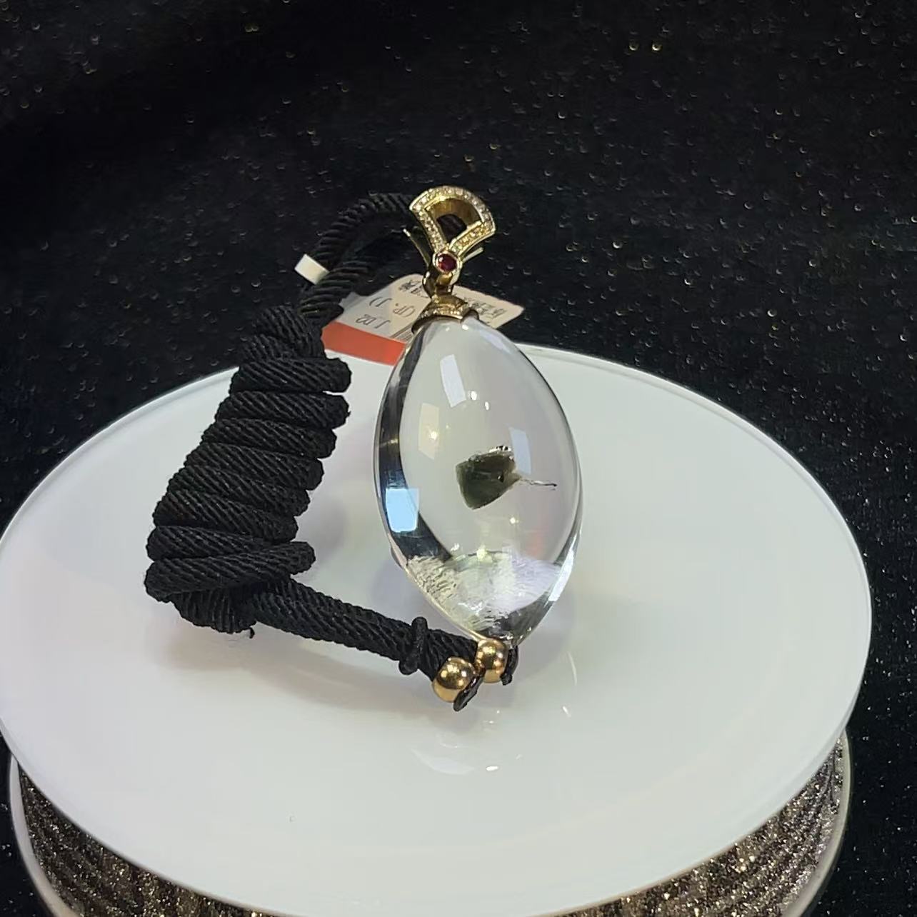  天然18k水晶吊坠