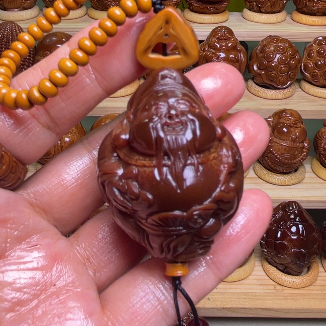 橄榄核手串/手链链子玉华财神