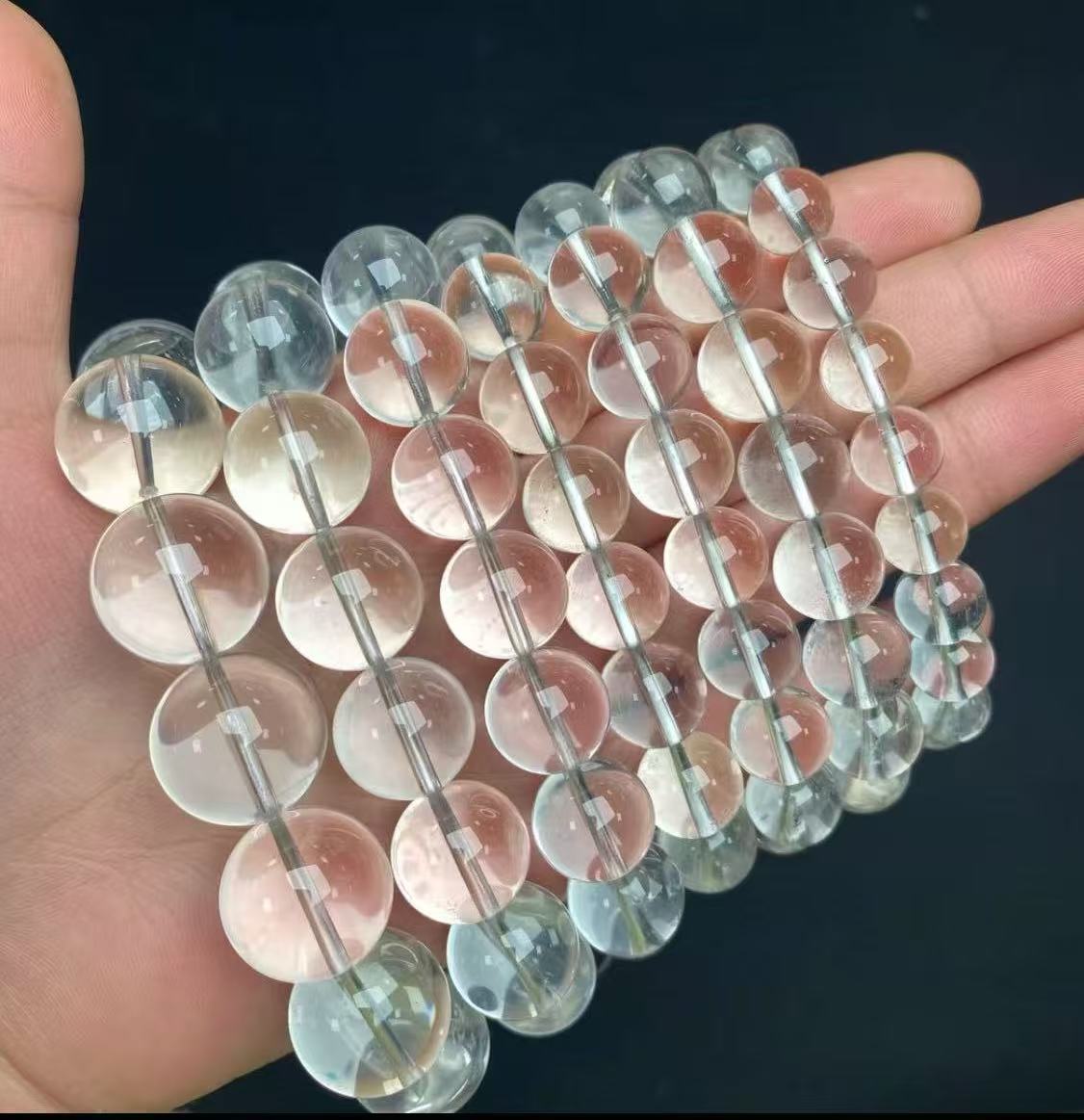 Y39 天然白水晶单圈手链多样性发一