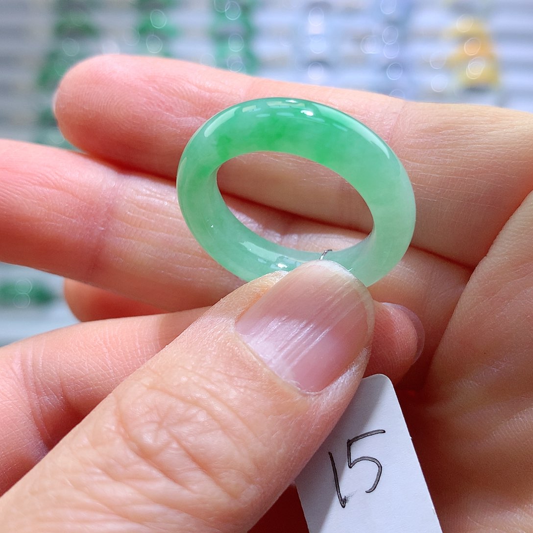 翡翠戒指未镶嵌15号