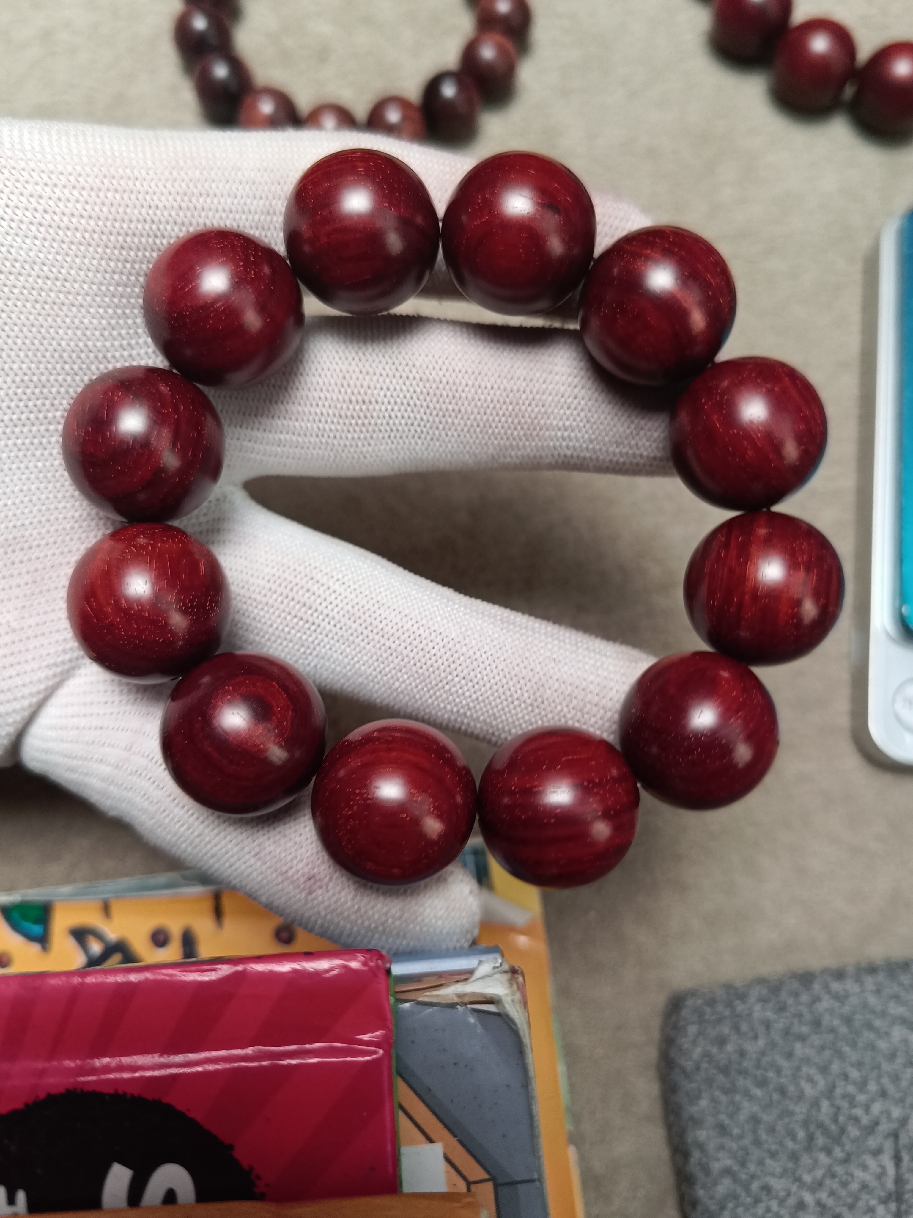 印度小叶紫檀老料天然手串