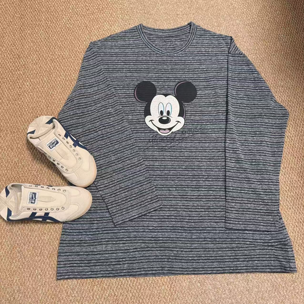 【那尚新品】早秋新款简约百搭休闲条纹T