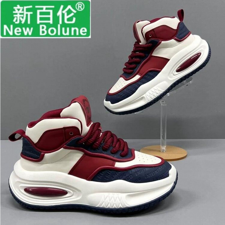 NEW BOLUNE/新百伦高帮男鞋秋冬季2025新款厚底跑步运动鞋男款青