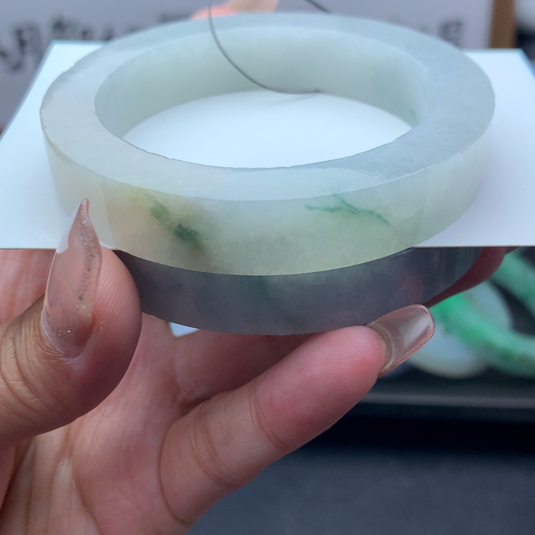 定制翡翠53-56圈口手镯未镶嵌