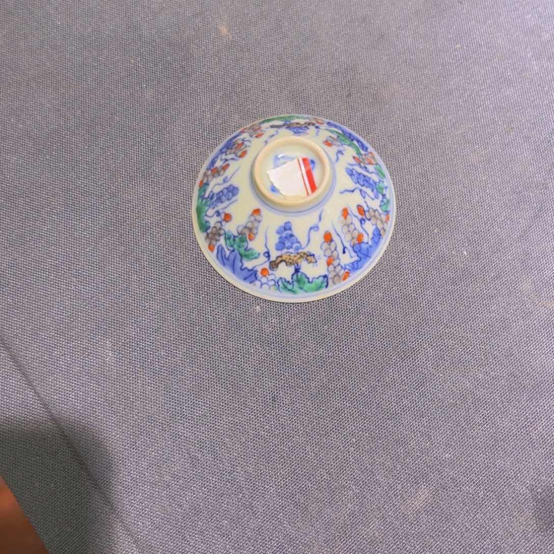 摆件c*斗彩葡萄杯子摆件