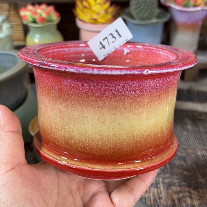 口10高9 手工花盆满30包邮