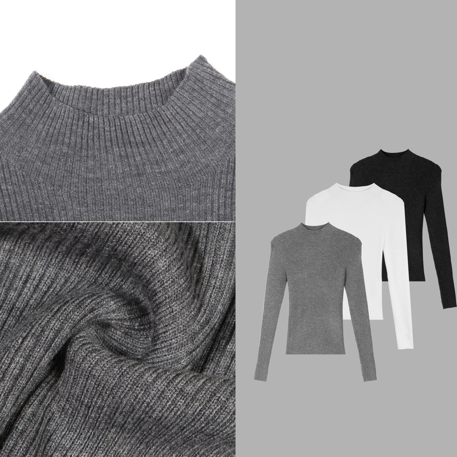 凯特丝蓓3359#三色！细支圆领针织百搭打底衫套头女