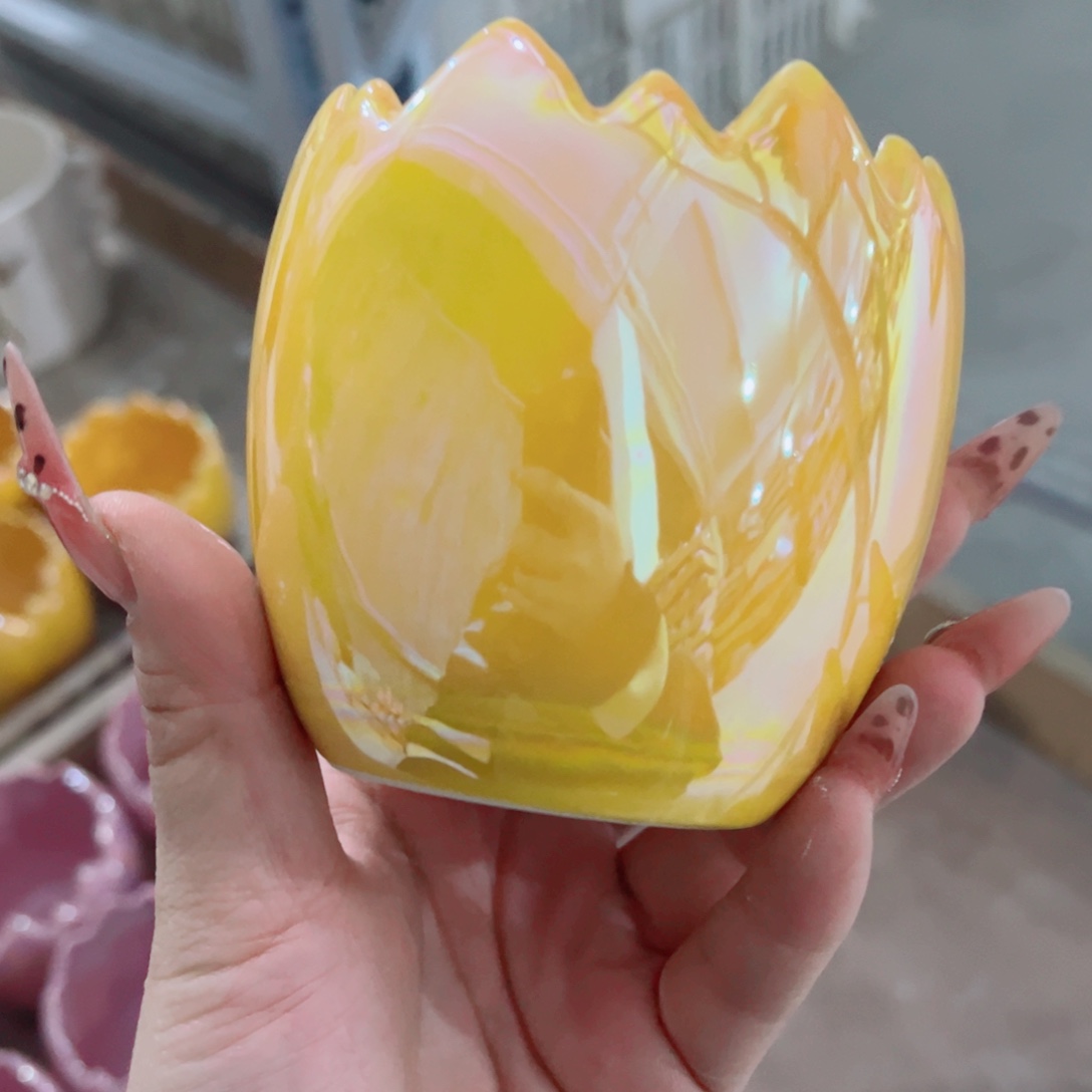 有孔，陶瓷花盆满10米包邮发货